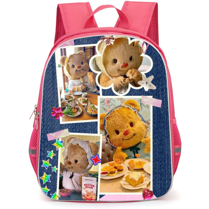 Butterbear Backpack StudentPack - Butterbear Collage Blue Background ...