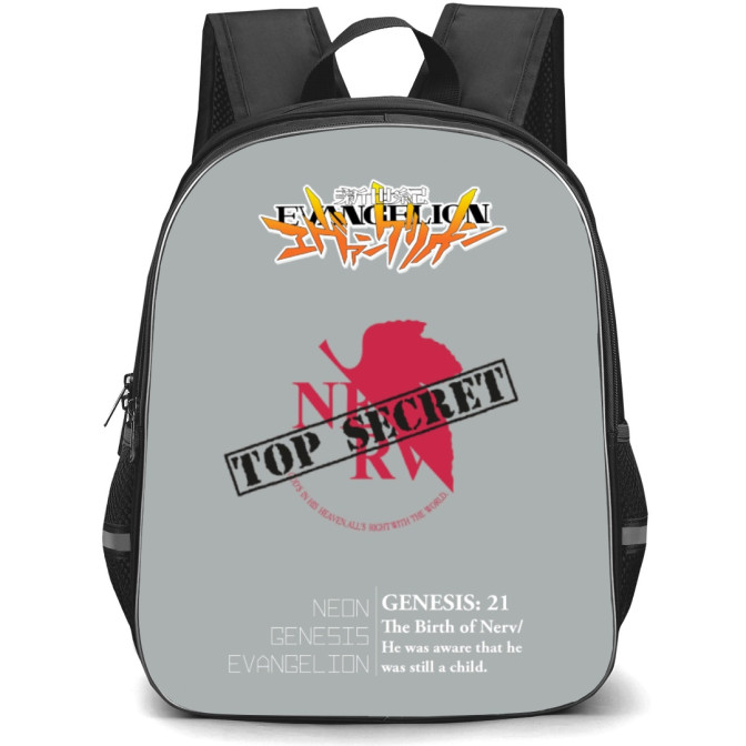 Neon Genesis Evangelion Backpack StudentPack - Top Secret NERV Poster ...