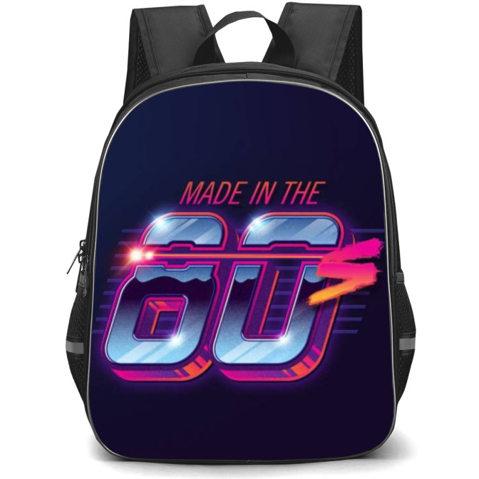 80s Backpack Student Pack - Made In The 80s Black Background | Trendapack