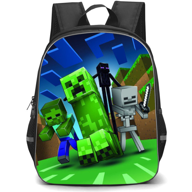 Minecraft Backpack StudentPack - Minecraft Mobs Series Logo Cartoon Art ...