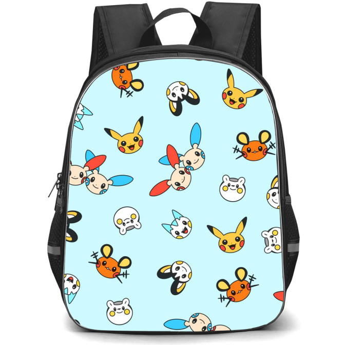 Pokemon Backpack Pattern Pokemon Backpack StudentPack - Pokemon Faces Chibi Pattern Art | Trendapack