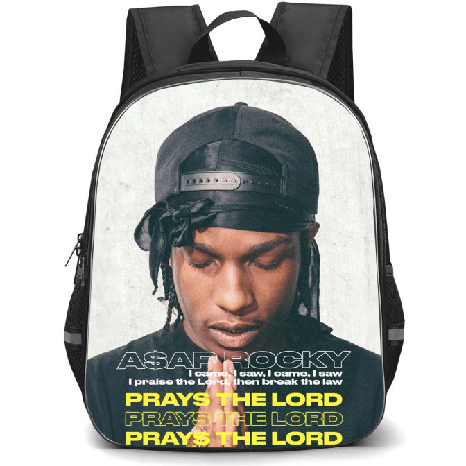 Asap Rapper Purse Asap Rocky Backpack StudentPack - Asap Rocky Portrait With Lyric Poster ...