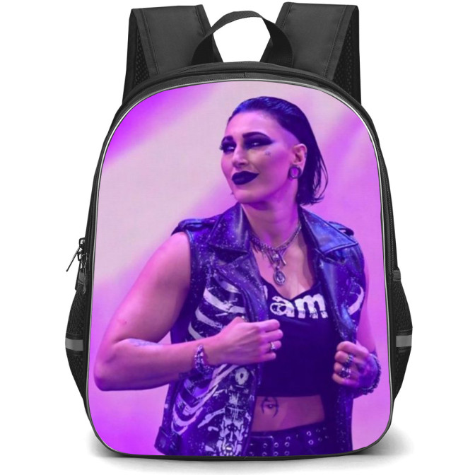 A Clear Rhea Ripley Backpack Rhea Ripley Backpack StudentPack - Rhea Ripley Candid Portrait On Pink ...