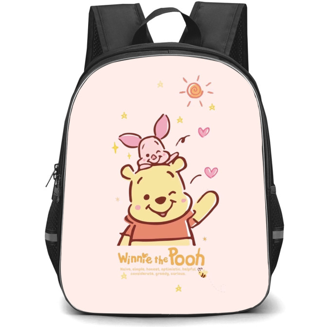 Winnie The Pooh School Backpack StudentPack - Pooh And Piglet Waving ...