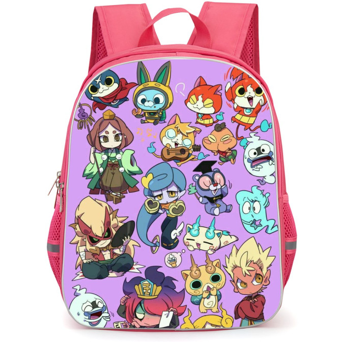 Yo-Kai Watch Backpack StudentPack - Yo-Kai Watch Characters On Purple