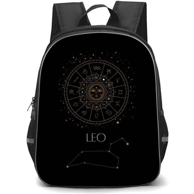 Zodiac Sign Leo Backpack StudentPack - Leo Sign On Black Background ...