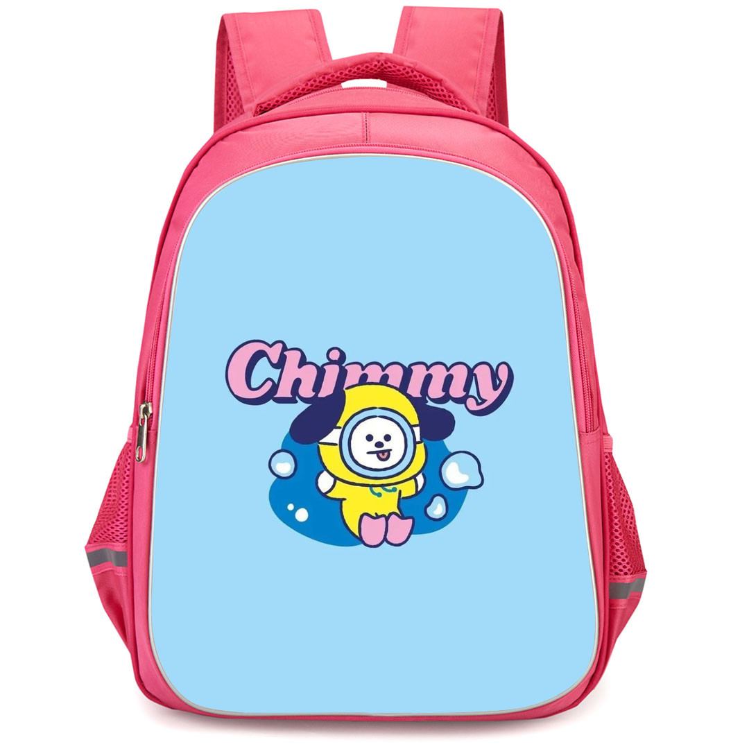 BT21 Chimmy Backpack StudentPack - Chimmy Dive Down Into The Ocean Blue Background