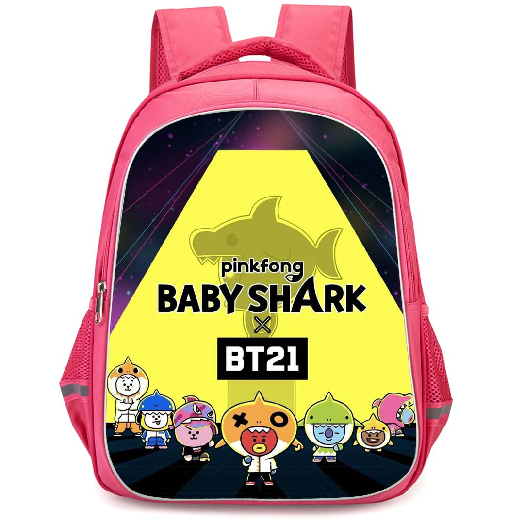 BT21 Backpack StudentPack - BT21 Pinkfong Baby Shark Poster