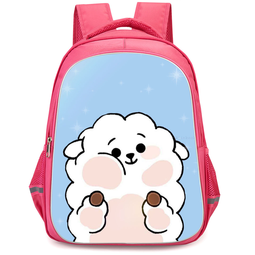BT21 RJ Backpack StudentPack - RJ Portrait On Blue Background