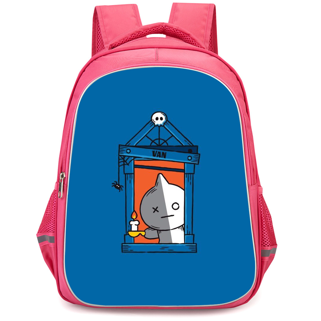 BT21 Van Backpack StudentPack - Van Halloween On Blue Background