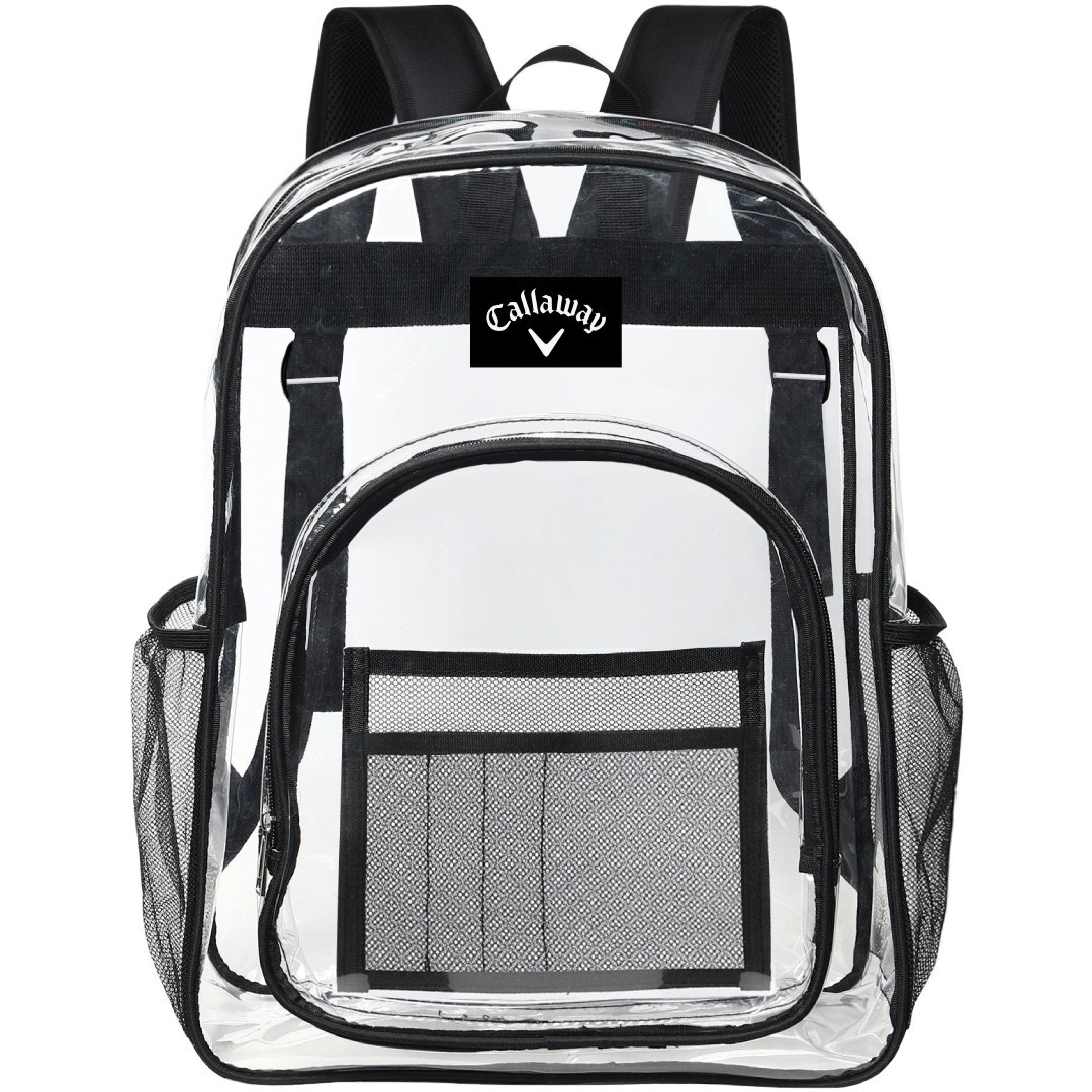 Callaway Clear Backpack - Transparent See Through School Bag Callaway Large Logo