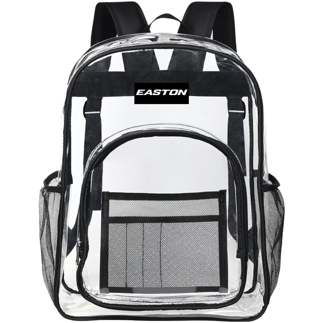 Easton Clear Backpack - Transparent See Through School Bag Easton Large Logo
