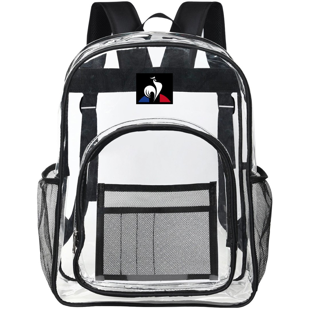 Le Coq Sportif Clear Backpack - Transparent See Through School Bag Le Coq Sportif Large Logo
