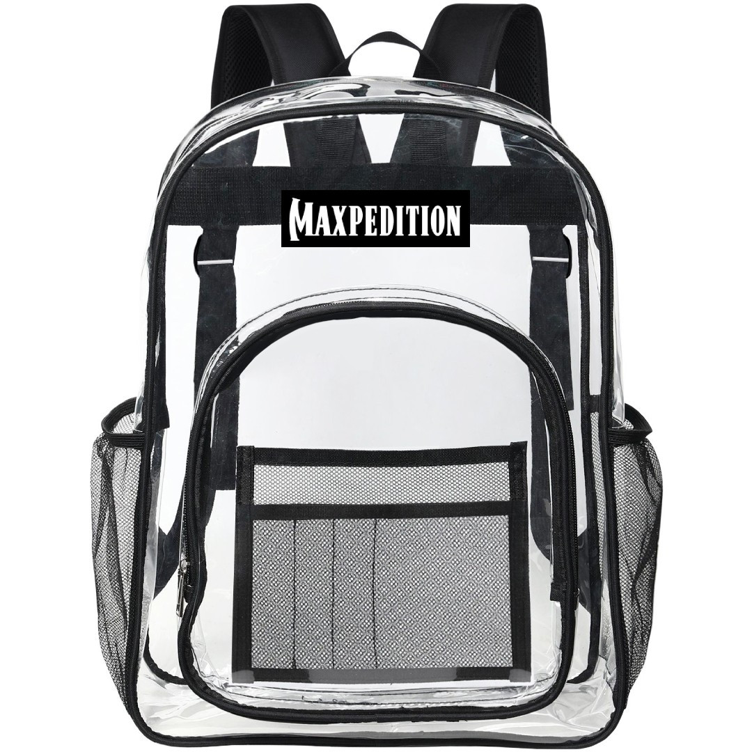 Maxpedition Clear Backpack - Transparent See Through School Bag Maxpedition Large Logo
