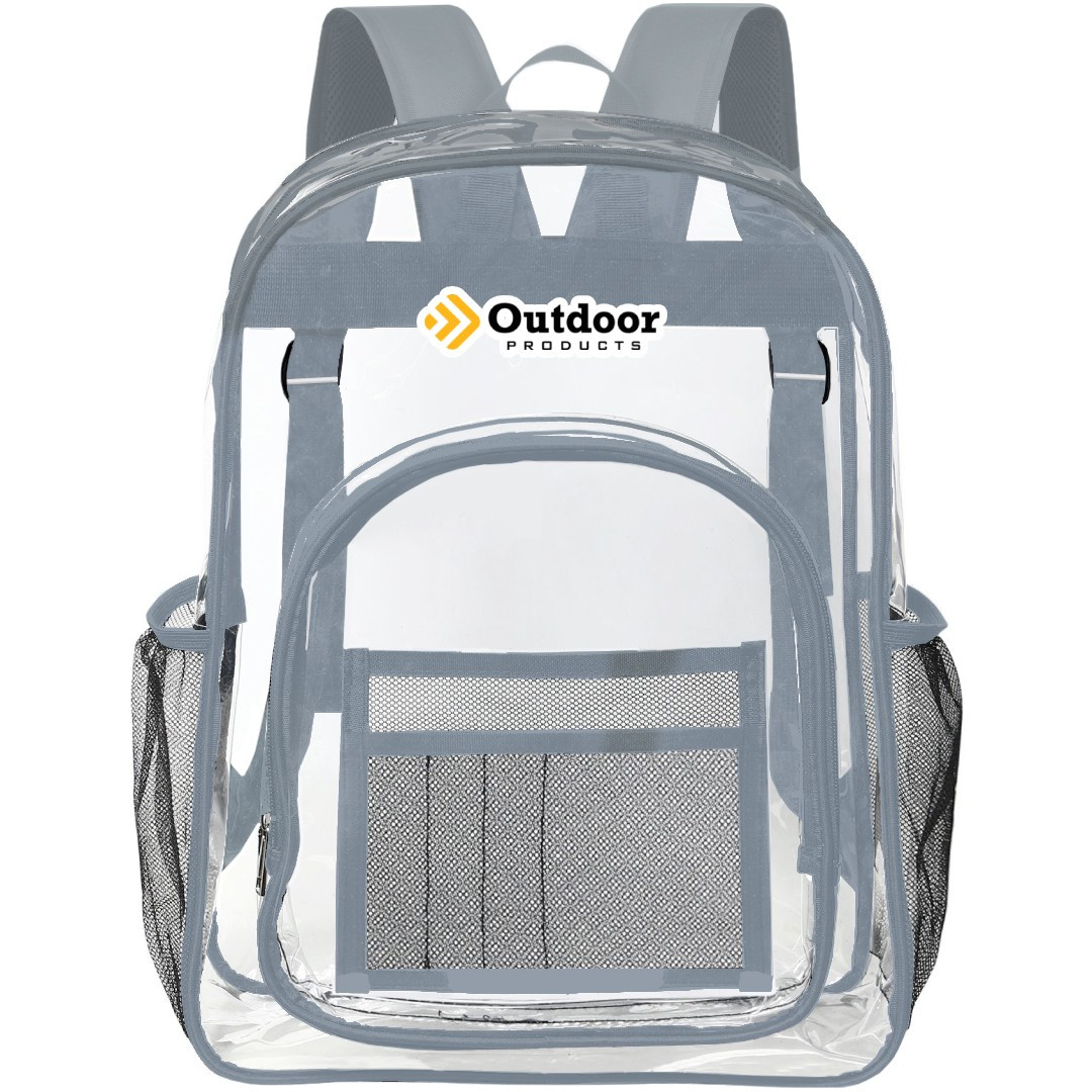 Outdoor Products Clear Backpack - Transparent See Through School Bag Outdoor Products Large Logo