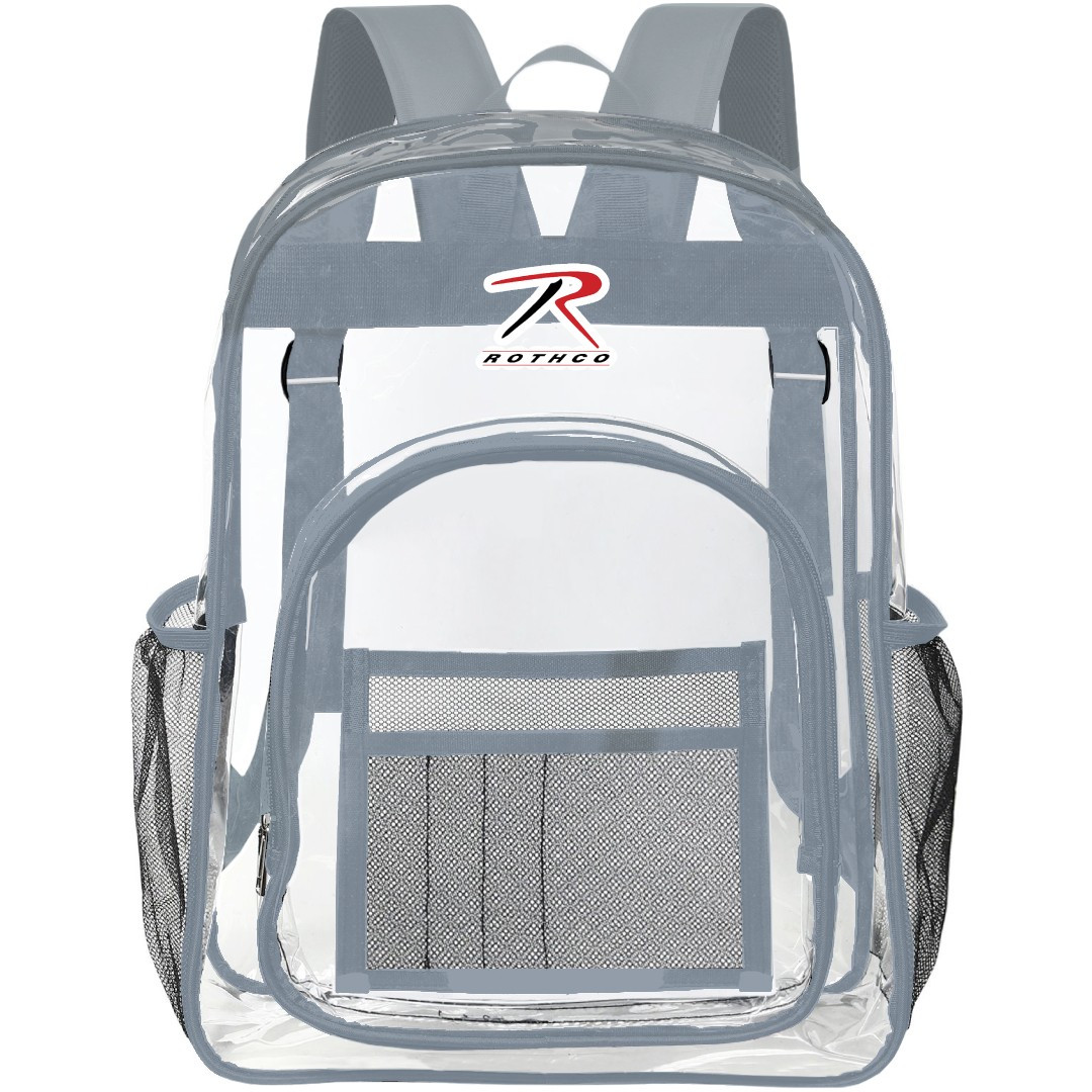 Rothco Clear Backpack - Transparent See Through School Bag Rothco Large Logo