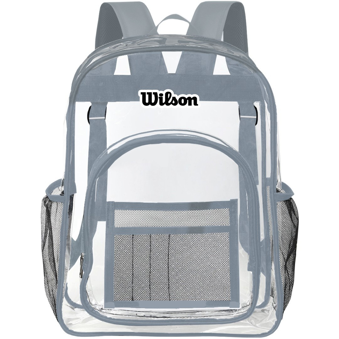 Wilson A2000 Clear Backpack - Transparent See Through School Bag Wilson Large Logo