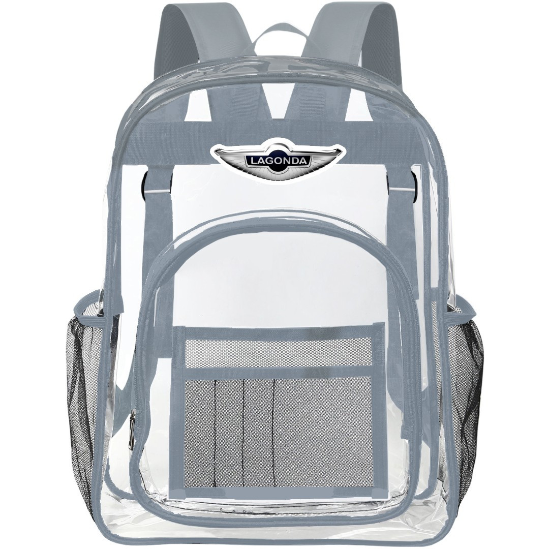 Aston Martin Lagonda Clear Backpack - Transparent See Through School Bag Aston Martin Lagonda Large Logo