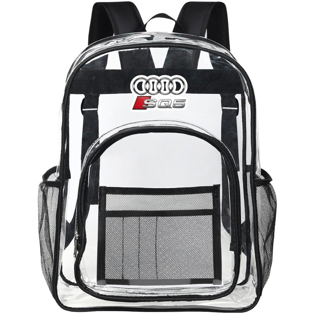 Audi SQ5 Clear Backpack - Transparent See Through School Bag Audi SQ5 Large Logo