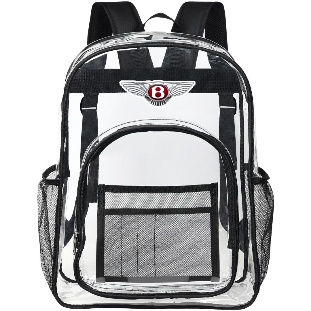 Bentley Arnage Red Label Clear Backpack - Transparent See Through School Bag Bentley Arnage Red Label Large Logo