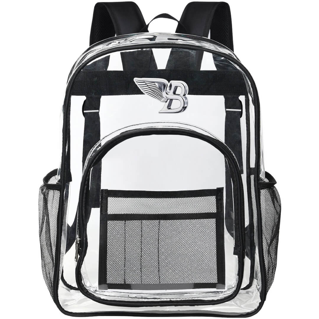 Bentley Flying Spur Clear Backpack - Transparent See Through School Bag Bentley Flying Spur Large Logo