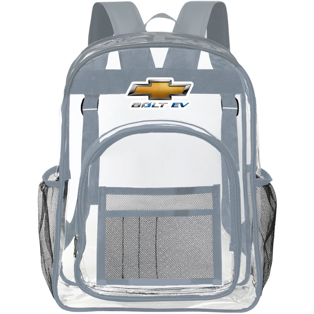 Chevrolet Bolt EV Clear Backpack - Transparent See Through School Bag Chevrolet Bolt EV Large Logo