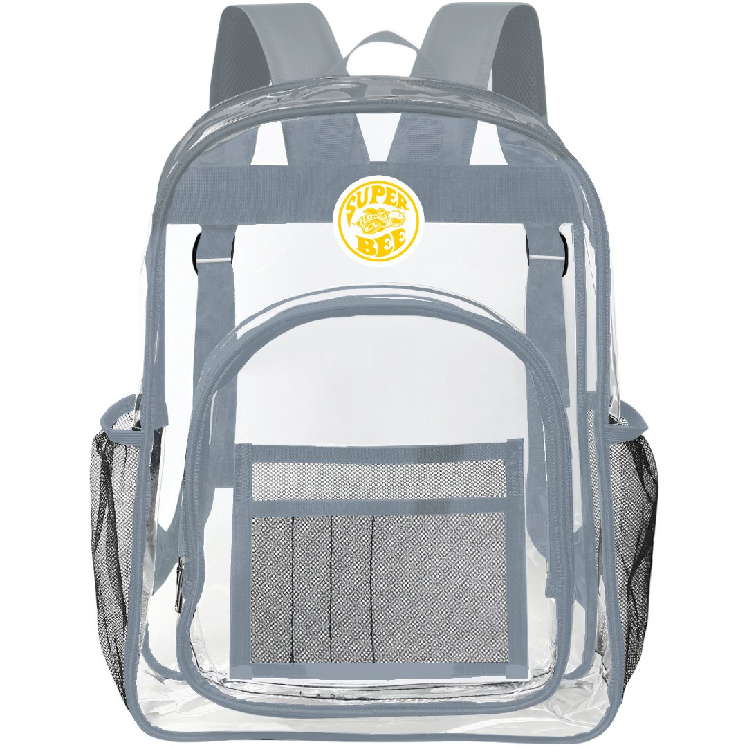 Dodge Super Bee Clear Backpack - Transparent See Through School Bag Dodge Super Bee Large Logo