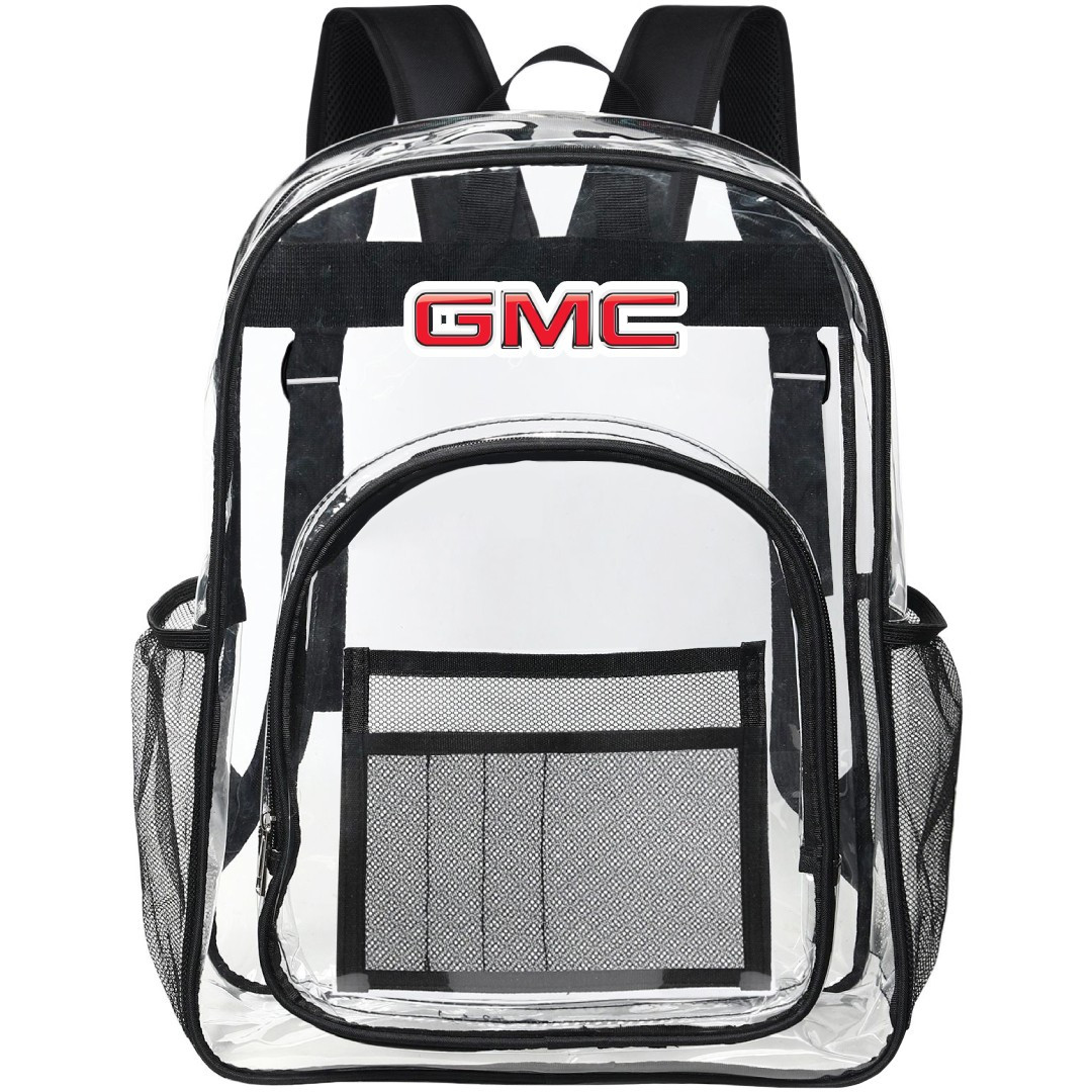 General Motors Clear Backpack - Transparent See Through School Bag General Motors Large Logo