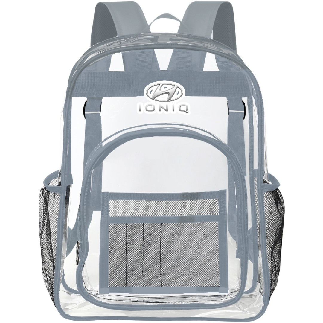 Hyundai Ioniq Series Clear Backpack - Transparent See Through School Bag Hyundai Ioniq Series Large Logo
