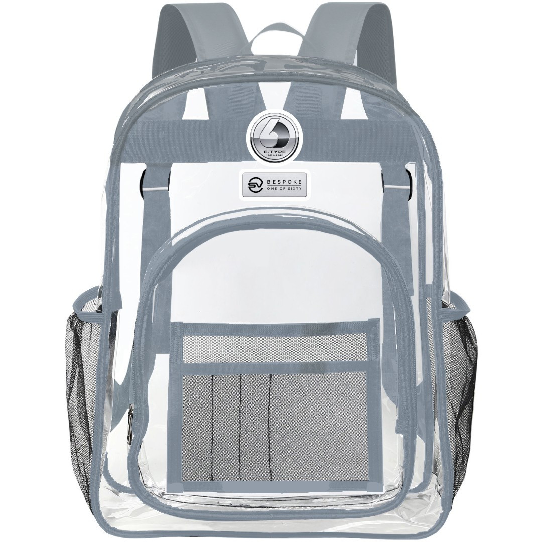 Jaguar F-Type Heritage 60 Edition Clear Backpack - Transparent See Through School Bag Jaguar F-Type Heritage 60 Edition Large Logo