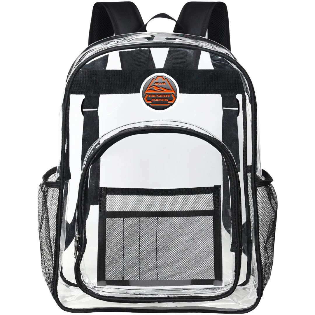 Jeep Gladiator Mojave Clear Backpack - Transparent See Through School Bag Jeep Gladiator Mojave Large Logo