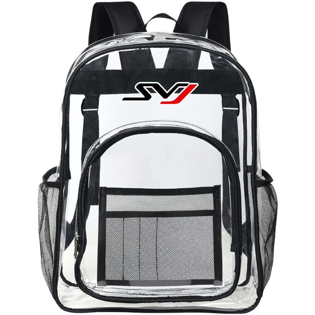 Lamborghini Aventador SVJ Clear Backpack - Transparent See Through School Bag Lamborghini Aventador SVJ Large Logo