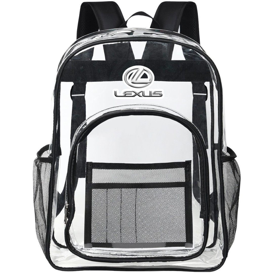 Lexus Clear Backpack - Transparent See Through School Bag Lexus Large Logo