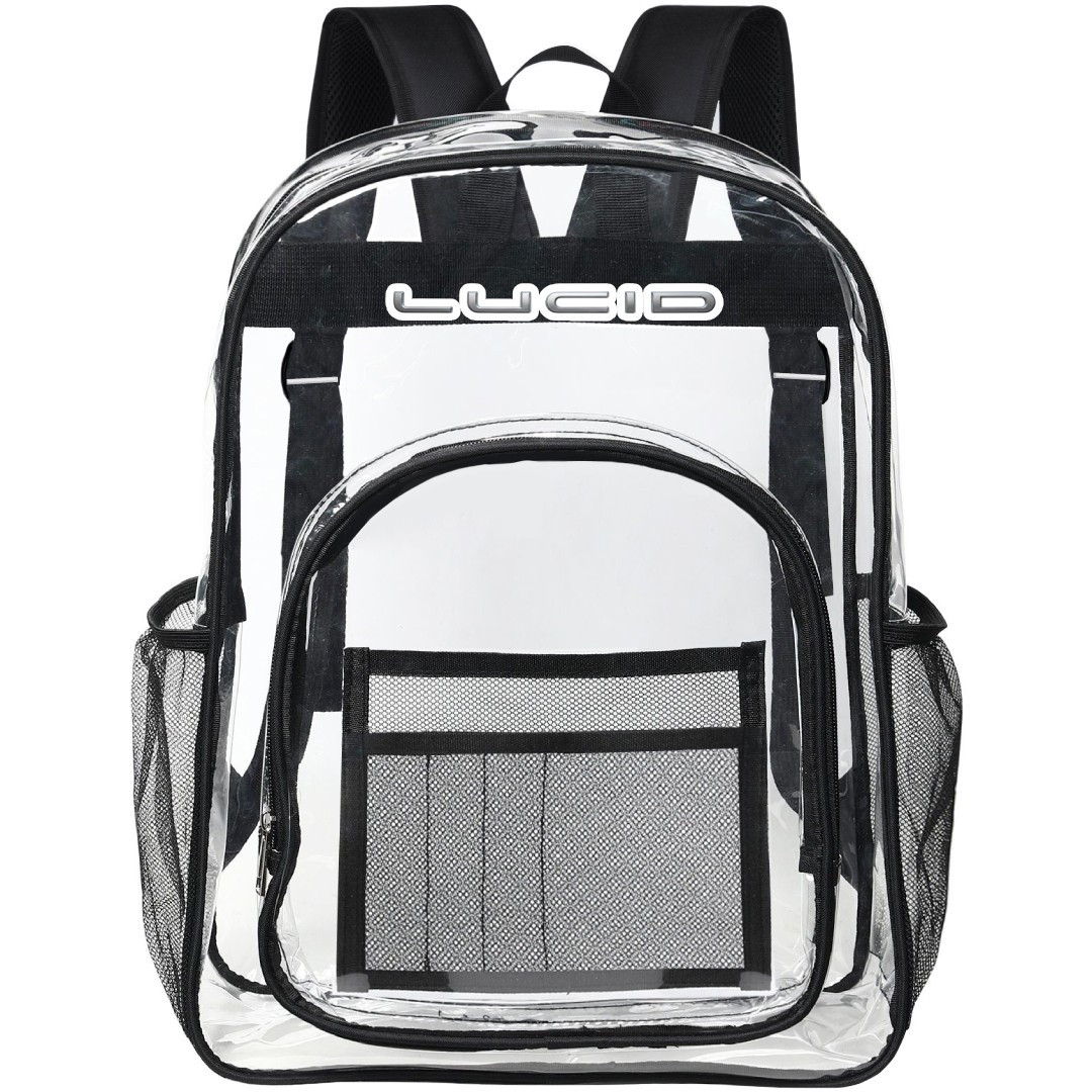 Lucid Clear Backpack - Transparent See Through School Bag Lucid Large Logo