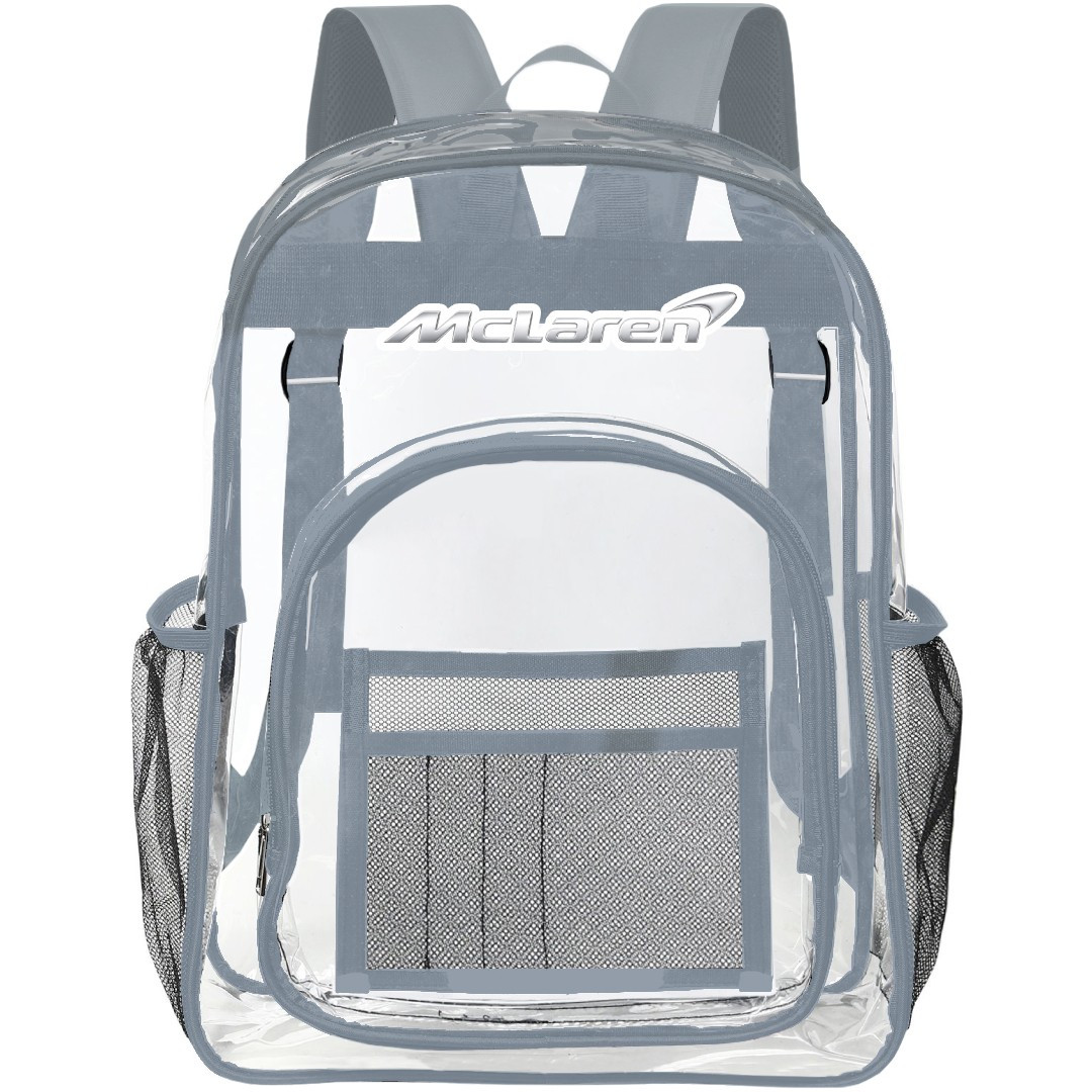 McLaren Clear Backpack - Transparent See Through School Bag McLaren Large Logo