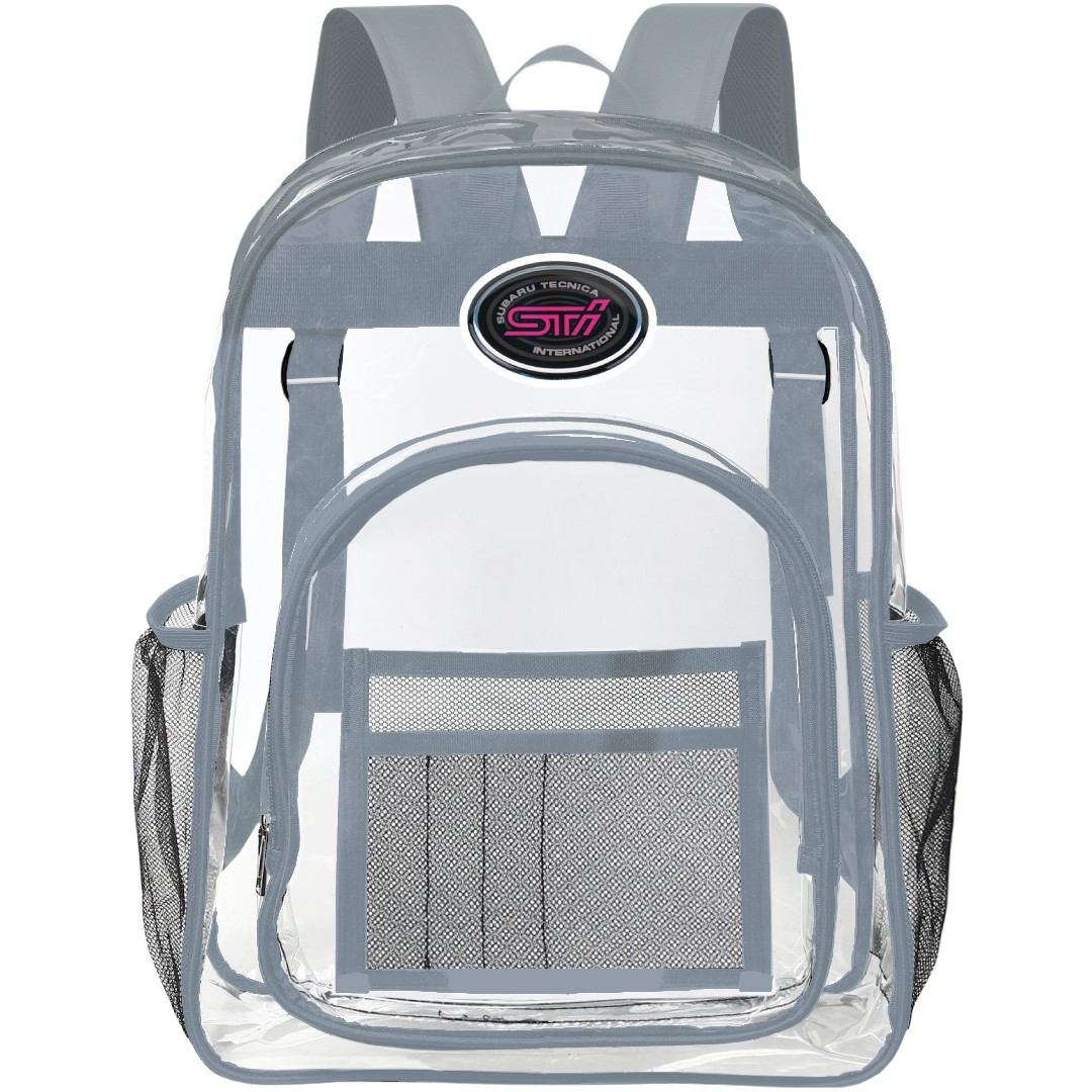 Subaru Impreza 22B Sti Clear Backpack - Transparent See Through School Bag Subaru Impreza 22B Sti Large Logo