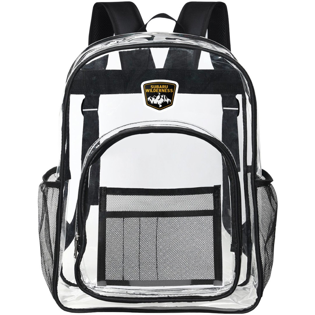 Subaru Crosstrek Wilderness Clear Backpack - Transparent See Through School Bag Subaru Crosstrek Wilderness Large Logo