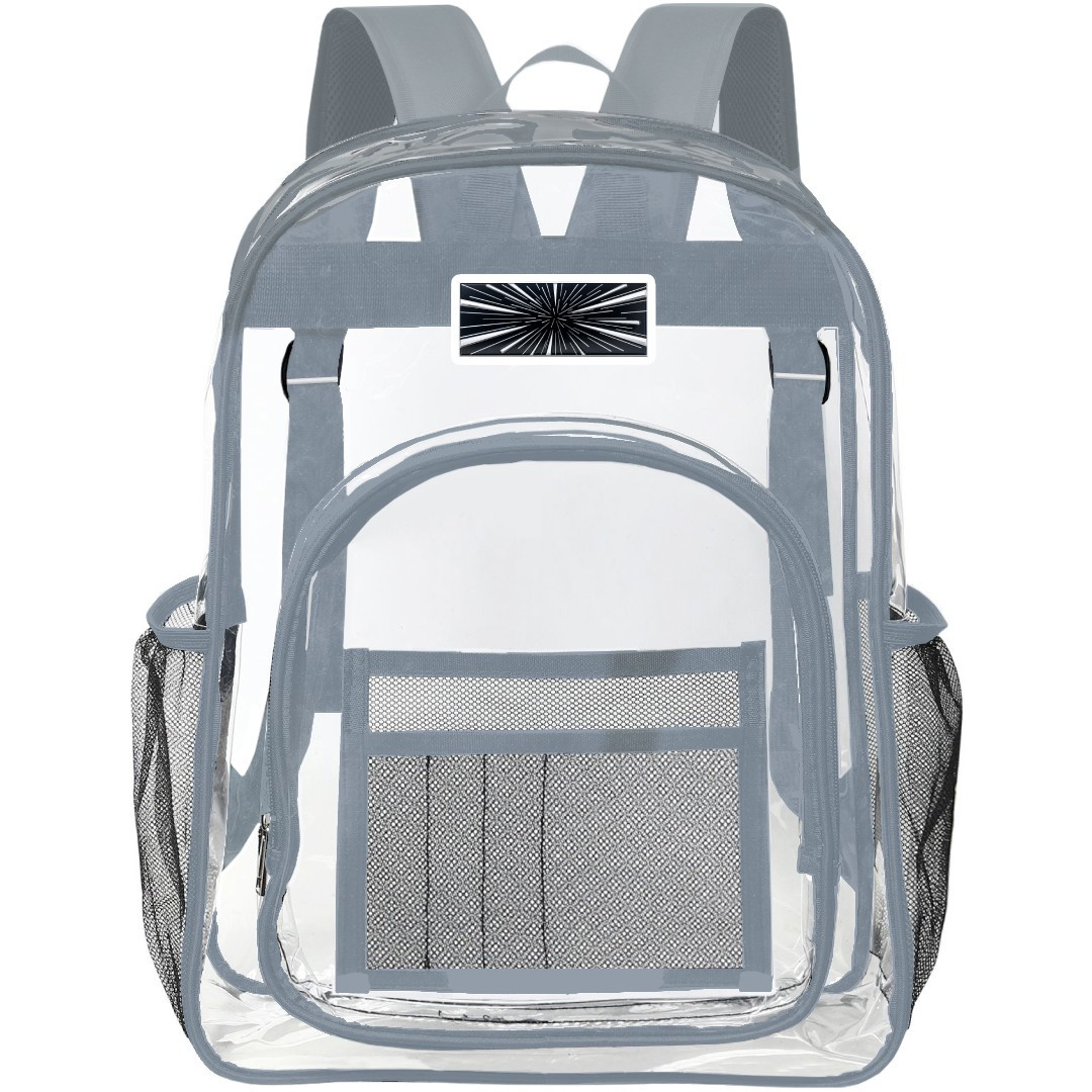 Tesla Model 3 Performance Clear Backpack - Transparent See Through School Bag Tesla Model 3 Performance Large Logo