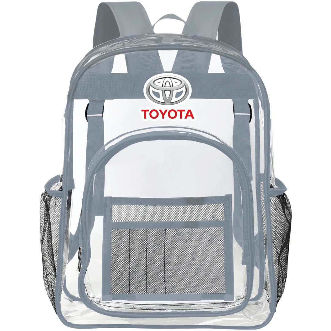 Toyota Clear Backpack - Transparent See Through School Bag Toyota Large Logo