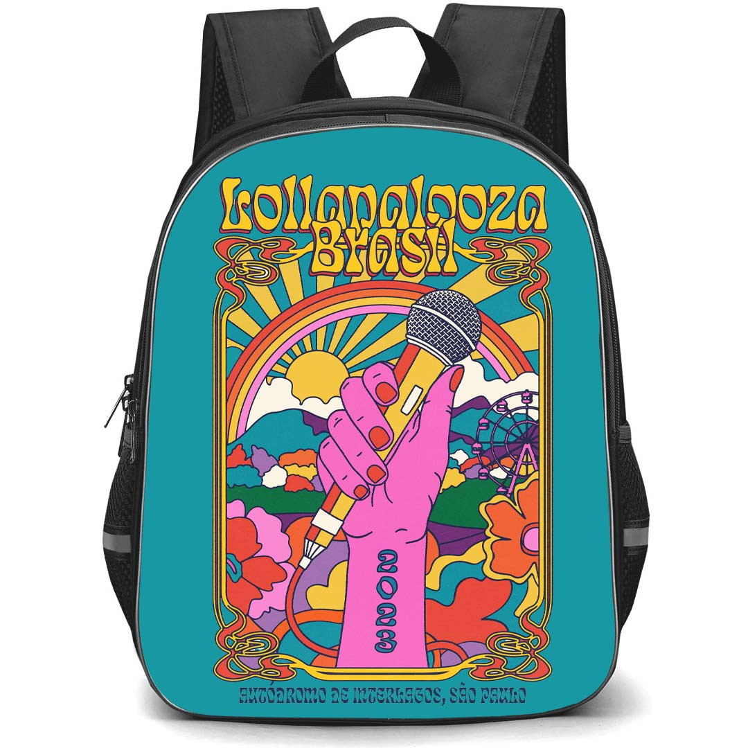 Lollapalooza Backpack StudentPack - Lollapalooza 2023 Brazil Sao Paulo Festival Poster