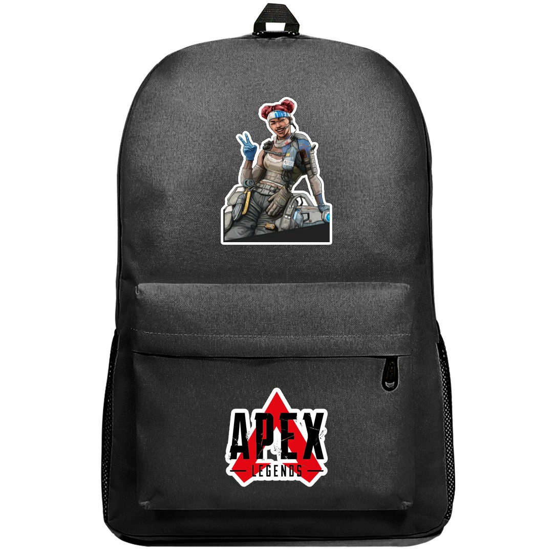 Apex Legends Lifeline Backpack SuperPack - Lifeline Peace Sign Pose Cartoon Art