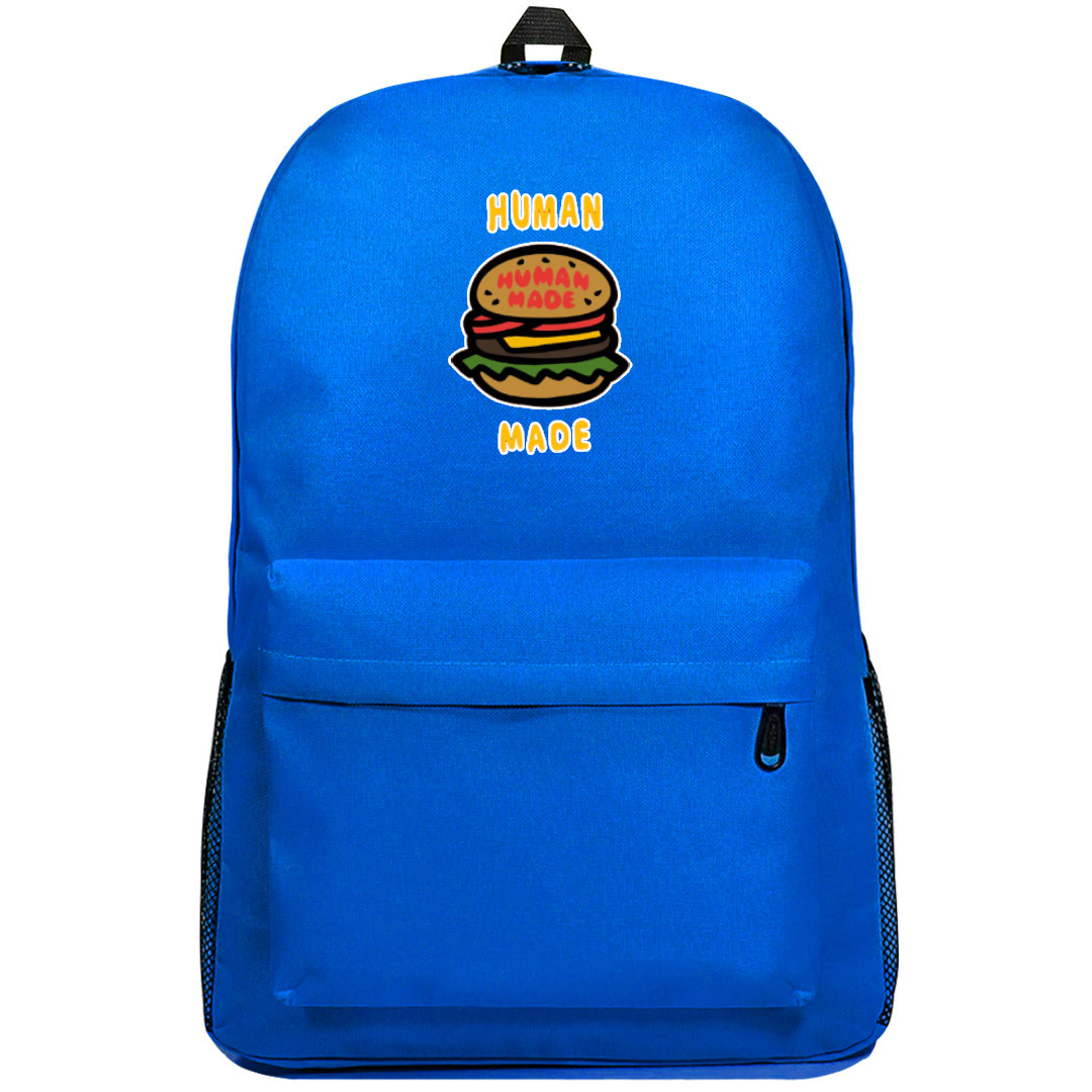 Apparel Human Made Backpack SuperPack - Apparel Human Made Burger Illustration Art On Red Background