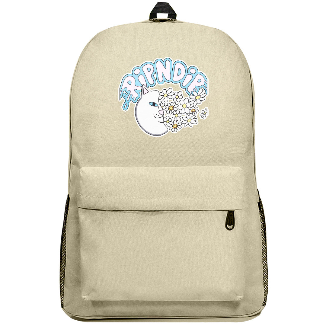 Apparel Ripndip Backpack SuperPack - Apparel Ripndip Cat Half Face Flower Sticker On Black Background
