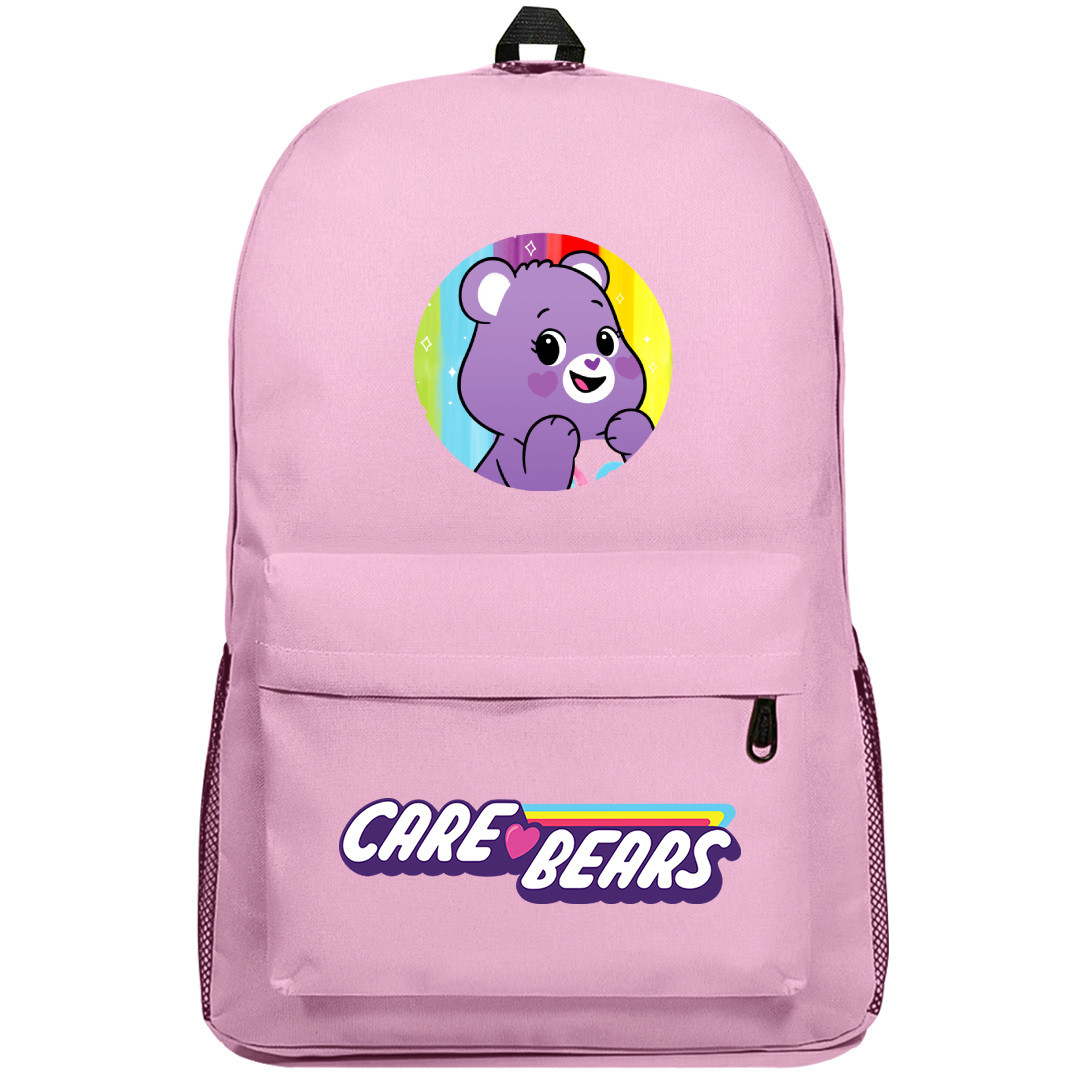 CareBears Share Bear Backpack SuperPack - Share Bear Purple Happy Rainbow Background