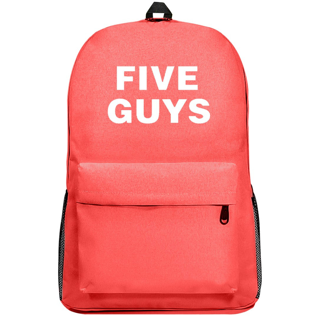 Five Guys Backpack SuperPack - Five Guys Logo On Red Background