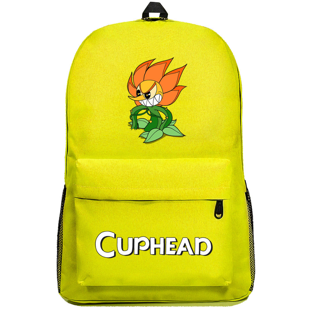 Cuphead Cagney Carnation Backpack SuperPack - Cagney Carnation Flower Anime Art