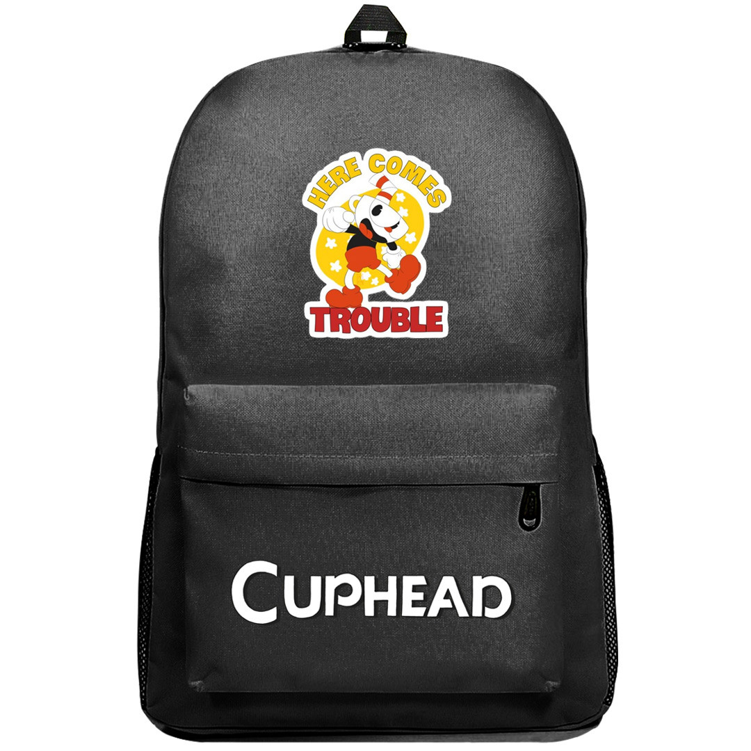 Cuphead Backpack SuperPack - Cuphead Here Comes Trouble Sticker Art