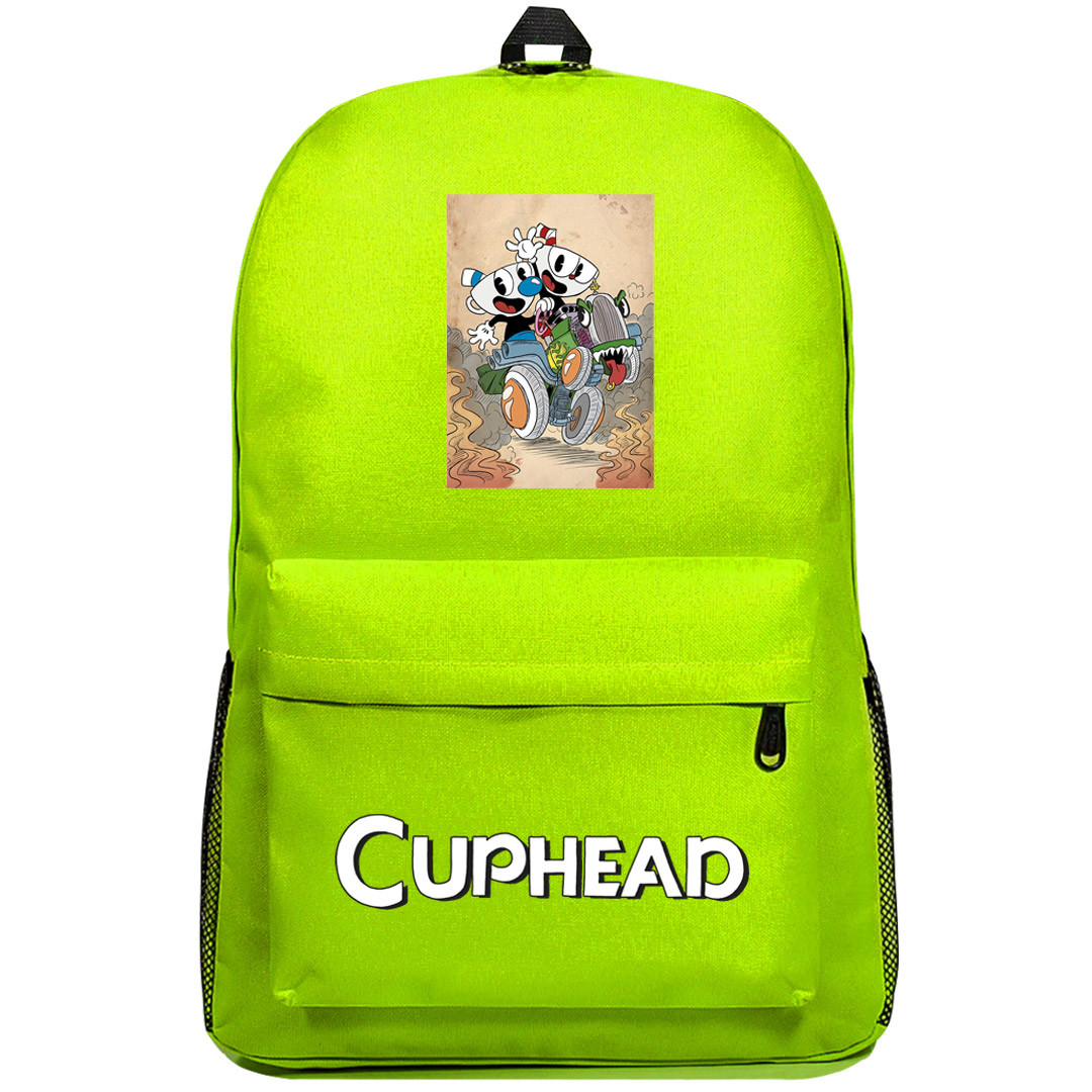 Cuphead Group Backpack SuperPack - Cuphead and Mugman Driving Sticker Art
