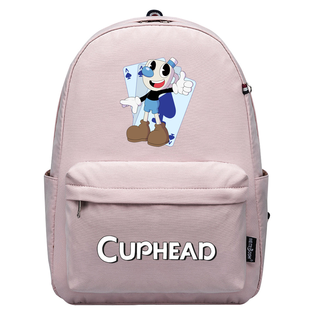 Cuphead Mugman Backpack SuperPack - Mugman With Cards Sticker Art