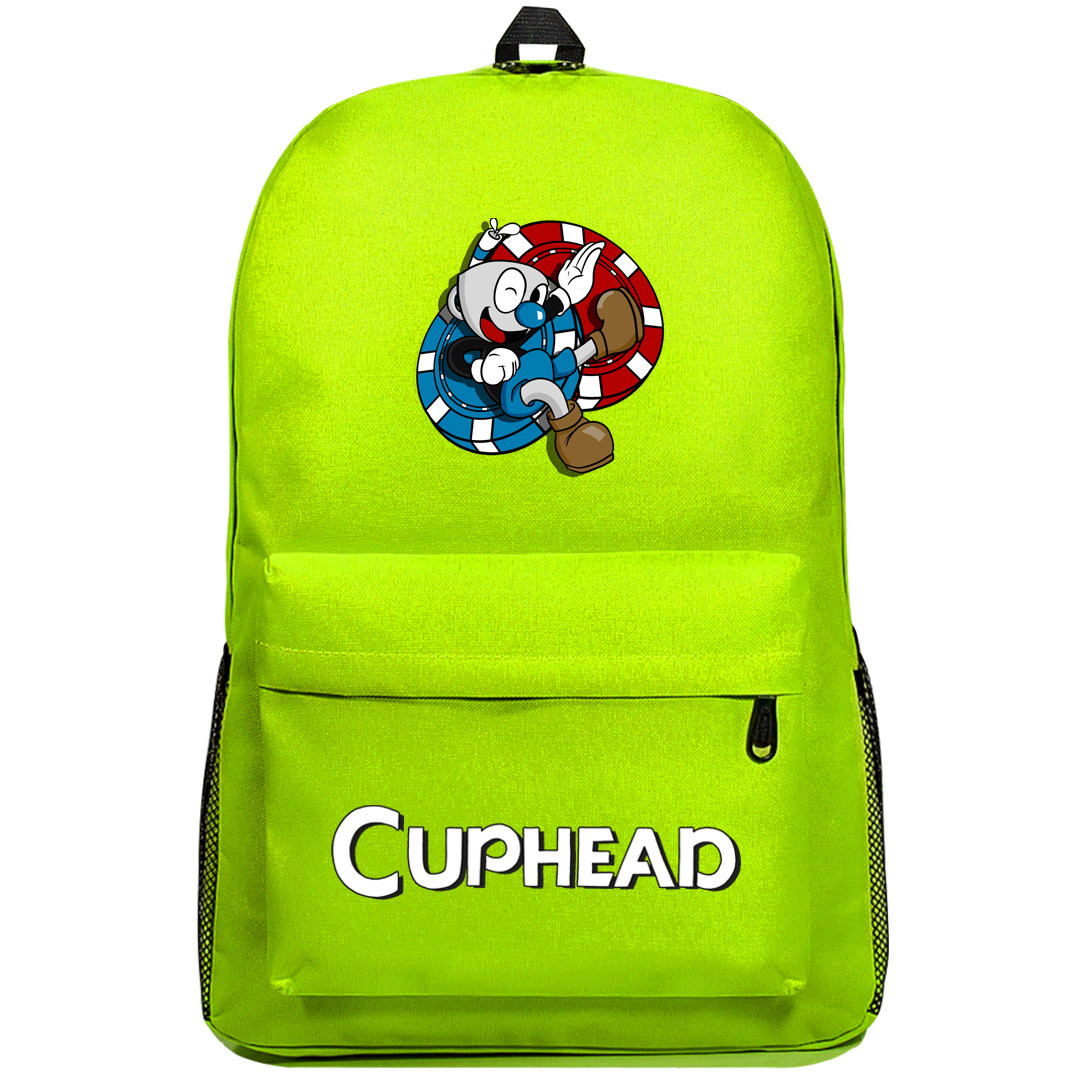 Cuphead Mugman Backpack SuperPack - Mugman WIth Poker Chips Character Art